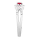 0.63ct Ruby Ring With 0.26tct Diamonds Set In 14kt White Gold