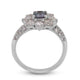 0.59ct Alexandrite ring with 1.40tct diamonds set in Platinum