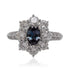 0.59ct Alexandrite ring with 1.40tct diamonds set in Platinum