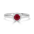 0.57Ct Ruby Ring With 0.09Tct Diamonds Set In 14K White Gold