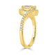 1.61ct Sapphire Rings with 0.27tct diamonds set in 14KT yellow gold
