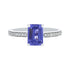 1.87ct Tanzanite ring with 0.14tct diamonds set in 14kt white gold