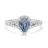 1.43ct Sapphire Rings with 0.40tct diamonds set in 14KT white gold