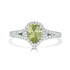 1.32ct Sapphire Rings  with 0.38tct diamonds set in 14KT white gold