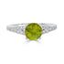 1.46ct Sphene ring with 0.33tct diamonds set in 14K white gold