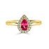 0.50ct Spinel ring with 0.14tct diamonds set in 14K yellow gold