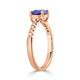 1.18Ct Sapphire Ring With 0.06Ct Diamonds Set In 14K Rose Gold