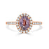 1.62ct Sapphire Rings with 0.31tct diamonds set in 14KT rose gold