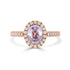 1.39ct Sapphire Rings with 0.26tct diamonds set in 18KT rose gold