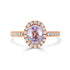 1.39ct Sapphire Rings with 0.26tct diamonds set in 18KT rose gold