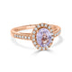 1.39ct Sapphire Rings with 0.26tct diamonds set in 18KT rose gold