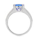 1.32ct Tanzanite ring with 0.25tct diamonds set in 14kt white gold