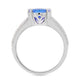 1.32ct Tanzanite ring with 0.25tct diamonds set in 14kt white gold