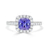 1.40Ct Tanzanite Ring With 0.36Tct Diamonds Set In 14K White Gold