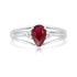 0.76 Ruby Rings with 0.05tct Diamond set in 18K White Gold