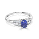1.2ct Sapphire Ring with 0.19tct Diamonds set in 14K White Gold