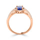 1.22Ct Sapphire Ring With 0.22Tct Diamonds Set In 18K Rose Gold