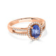1.22Ct Sapphire Ring With 0.22Tct Diamonds Set In 18K Rose Gold