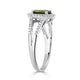 1.28ct Sapphire Rings with 0.24tct diamonds set in 14KT white gold