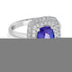1.82ct Tanzanite ring with 0.50tct diamonds set in 14K white gold