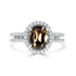 1.96ct Sapphire Rings with 0.40tct diamonds set in 14KT white gold