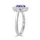 1.39ct Tanzanite Rings with 0.64tct diamonds set in 14kt white gold