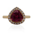 2.05ct Tourmaline ring with 0.26tct diamonds set in 14K yellow gold