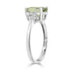 2.92ct Green Tanzanite Rings with 0.11tct Diamond set in 14K White Gold