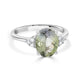 2.92ct Green Tanzanite Rings with 0.11tct Diamond set in 14K White Gold