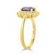 1.86ct Sapphire Rings with 0.41tct diamonds set in 14K yellow gold