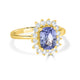 1.86ct Sapphire Rings with 0.41tct diamonds set in 14K yellow gold
