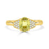 1.58ct Sapphire Rings with 0.10tct diamonds set in 14KT yellow gold