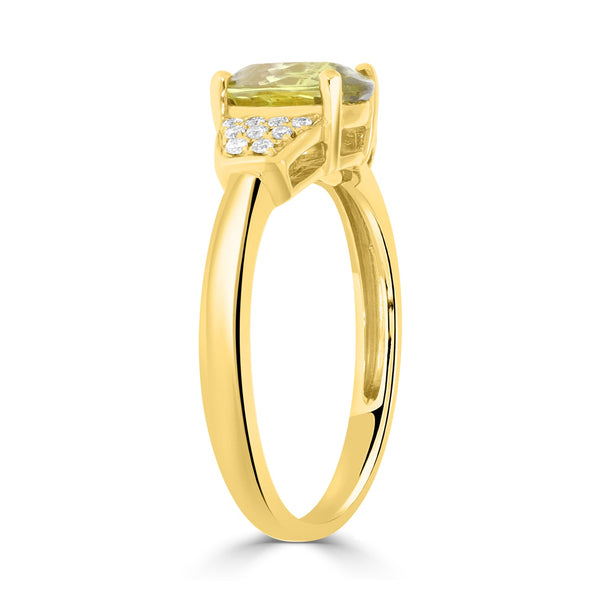 1.58ct Sapphire Rings with 0.10tct diamonds set in 14KT yellow gold