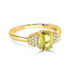 1.58ct Sapphire Rings with 0.10tct diamonds set in 14KT yellow gold