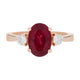 2.29ct Rubellite Ring With 0.30tct Diamonds Set In 14K Rose Gold