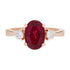 2.29ct Rubellite Ring With 0.30tct Diamonds Set In 14K Rose Gold