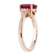 2.29ct Rubellite Ring With 0.30tct Diamonds Set In 14K Rose Gold