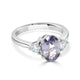 2.28ct Sapphire Rings with 0.38tct diamonds set in 14KT white gold