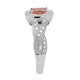 0.96ct Imperial Topaz ring with 0.47tct diamonds setin 14K white gold