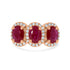 2.46ct Ruby Rings with 0.30tct diamonds set in 14kt rose gold