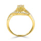 1.04ct Sapphire Rings with 0.40tct diamonds set in 14K yellow gold