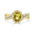 1.23ct Sapphire Rings with 0.34tct diamonds set in 14KT yellow gold