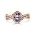 1.17ct Sapphire Rings with 0.35tct diamonds set in 14KT rose gold