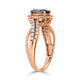 1.17ct Sapphire Rings with 0.35tct diamonds set in 14KT rose gold
