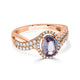 1.17ct Sapphire Rings with 0.35tct diamonds set in 14KT rose gold