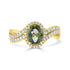 1.04ct Sapphire Rings with 0.43tct diamonds set in 14KT yellow gold