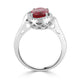 2.14ct Tourmaline ring with 0.21tct diamonds set in 14kt white gold