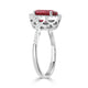 2.14ct Tourmaline ring with 0.21tct diamonds set in 14kt white gold