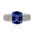 3.27ct Tanzanite ring with 0.54tct dimonds set in 14K white gold
