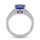 3.27ct Tanzanite ring with 0.54tct dimonds set in 14K white gold